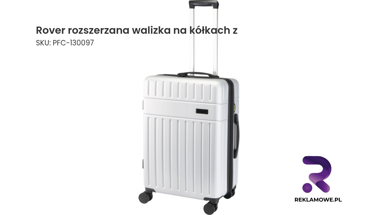 Rover rozszerzana walizka na kółkach z tworzyw sztucznych pochodzących z recyklingu na 24-calowego laptopa z certyfikatem GRS o pojemności 70 l Rover rozszerzana walizka na kółkach