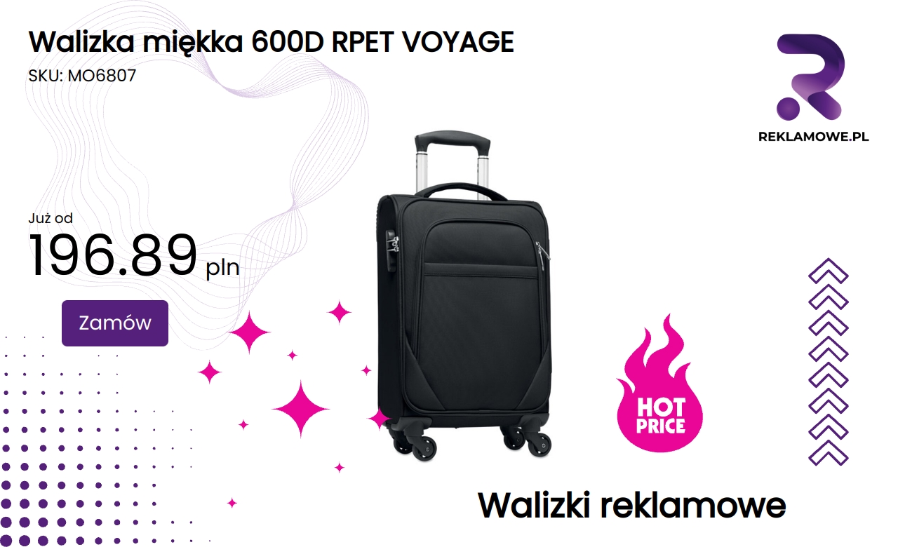 Walizka miękka z materiału RPET model VOYAGE