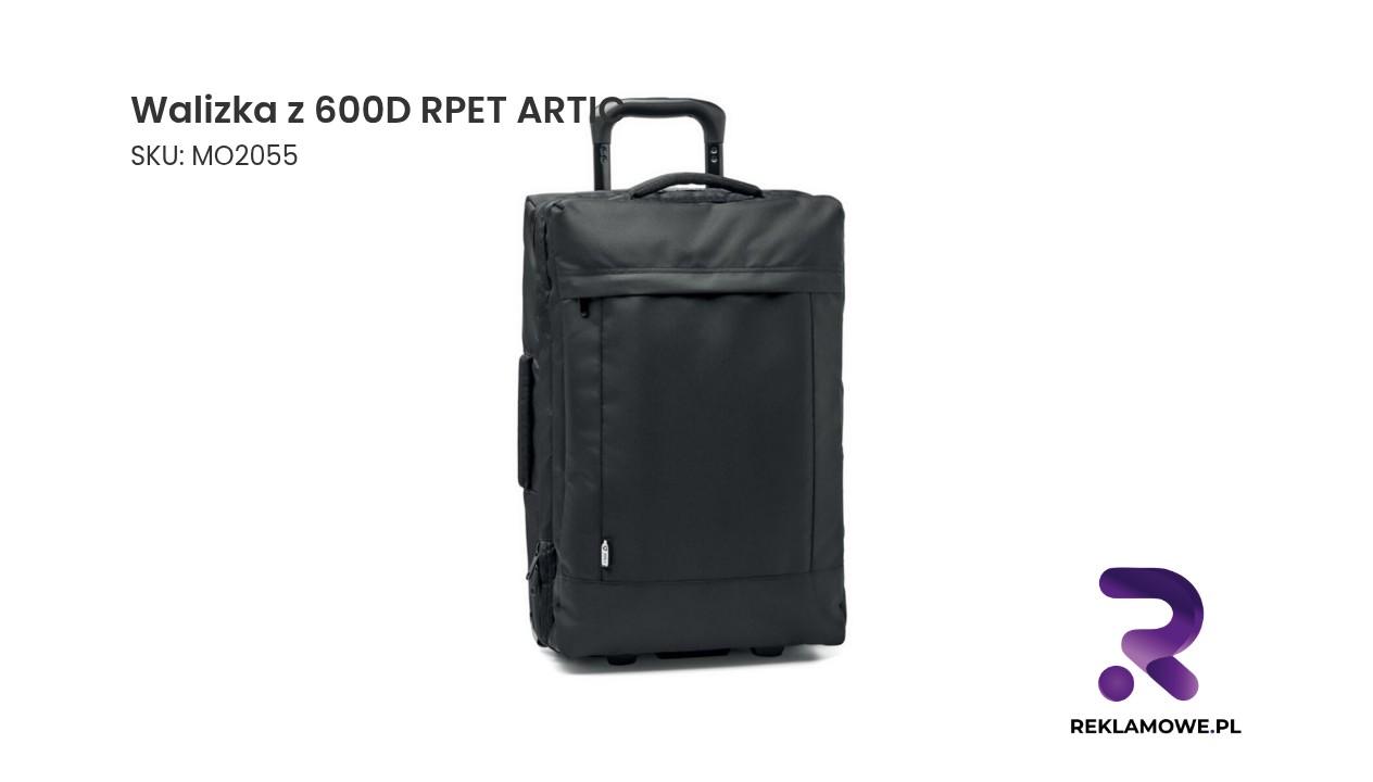 Walizka z 600D RPET ARTIC Zielona walizka z materiału RPET 600D z serii ARTIC